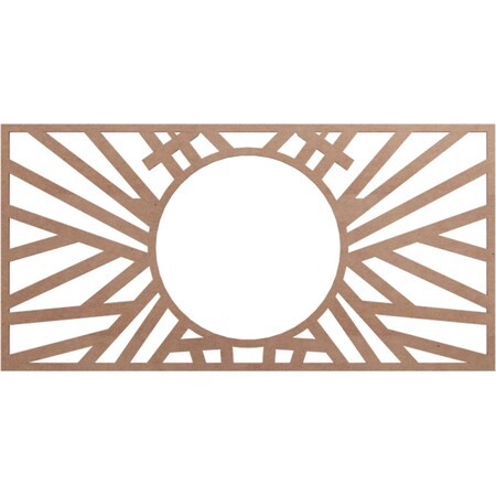 Ekena Millwork Hoover Wood Fretwork Pierced Ceiling Medallion, Wood (Paint Grade), 24"W x 12"H x 8 7/8"ID x 3/8"T CMWP24X12X0375HOMF